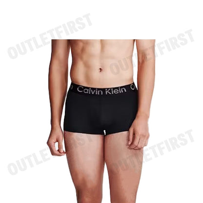 CALVIN KLEIN รุ่น LOW RISE TRUNKS CODE: 40350MF UB1 กางเกงชั้นในผู้ชาย บ๊อกเซอร์ กางเกงในสีดำ