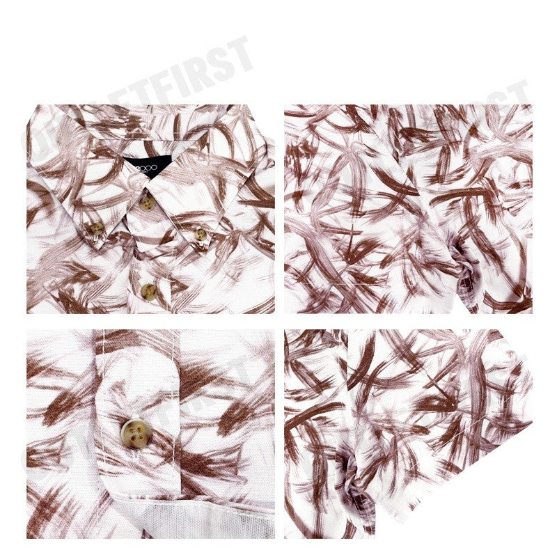 G2000 รุ่น MEN'S CASUAL SHORT-SLEEVED SHIRT CODE: 46130872 55 เสื้อเชิ้ตแขนสั้น เสื้อผู้ชาย เสื้อสีน้ำตาล