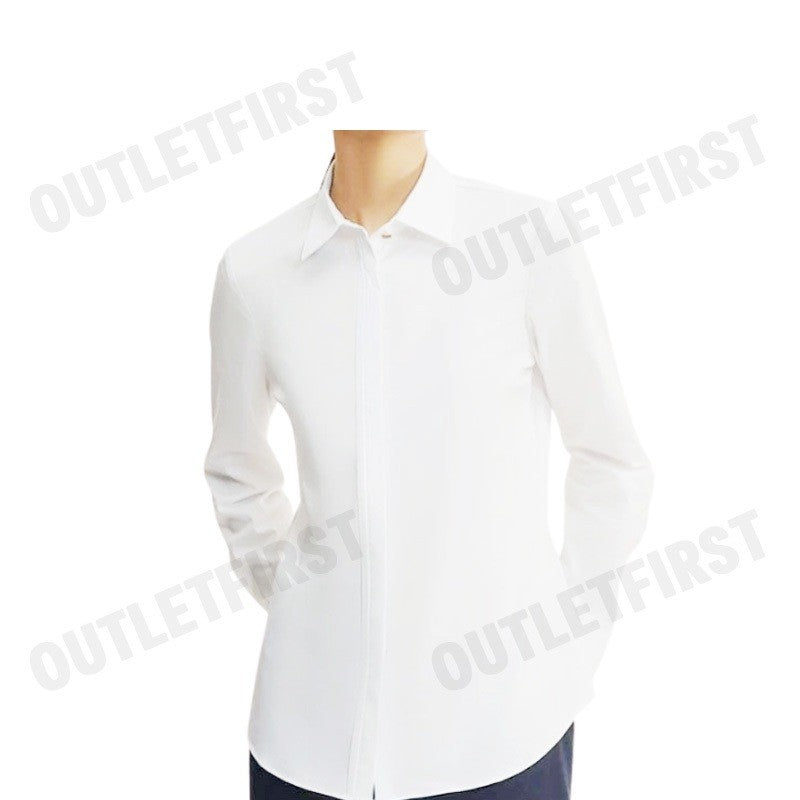G2000 รุ่น WOMEN'S SLIM FIT SHIRT CODE: 46223183 00 เสื้อเชิ้ตแขนยาว เสื้อผู้หญิง เสื้อสีขาว