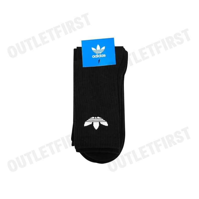 ADIDAS รุ่น TREFOIL MID-CALF SOCKS (3 PAIRS) CODE: HC9547 ถุงเท้า ถุงเท้าสีดำ ถุงเท้าอดิดาส