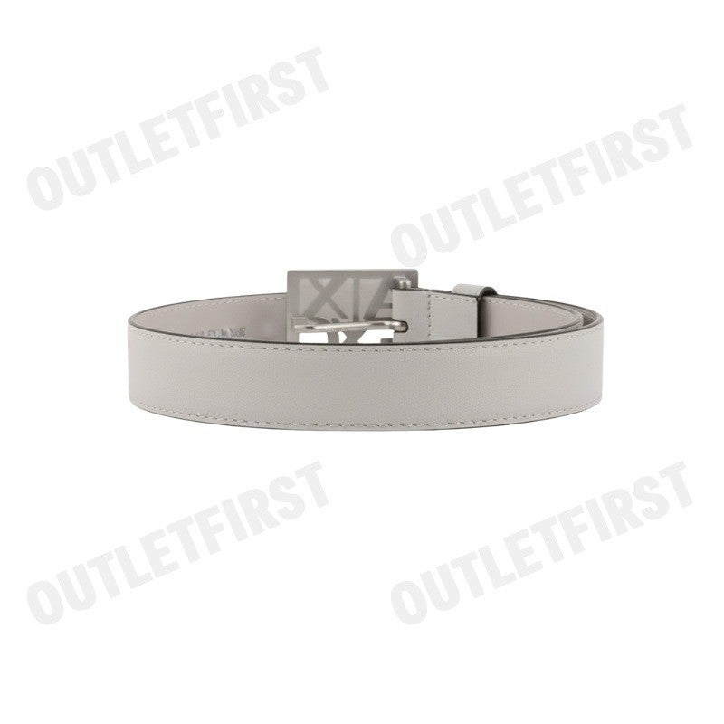 ARMANI EXCHANGE รุ่น WOMEN'S BELT WITH SQUARE WITH LOGO CODE: 941130 0A874 14349 เข็มขัดผู้หญิง สีเบจ เทา เข็มขัดArmani