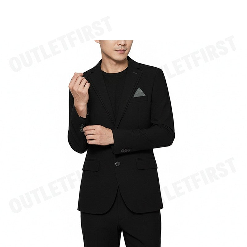 G2000 รุ่น MEN CLOTHING FELIX STRETCH PLAIN WEAVE COMPACT SUIT BLAZER SMART FIT CODE: 46113022 99 เสื้อสูทผู้ชาย สูทสีดำ