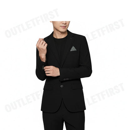 G2000 รุ่น MEN CLOTHING FELIX STRETCH PLAIN WEAVE COMPACT SUIT BLAZER SMART FIT CODE: 46113022 99 เสื้อสูทผู้ชาย สูทสีดำ