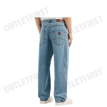ARMANI EXCHANGE รุ่น MEN'S J83 BAGGY FIT JEANS IN LIGHT INDIGO DENIM CODE: 6DZJ83 Z1ZSZ 25EV กางเกงยีนส์ผู้ชาย ขายาว