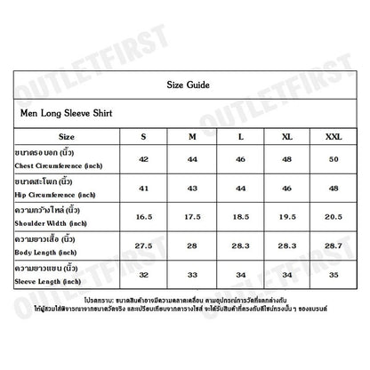 GUY LAROCHE รุ่น MAN'S LONG SLEEVES SHIRT CODE: BAB9200W3BR เสื้อเชิ้ต เสื้อแขนยาว เสื้อผู้ชาย