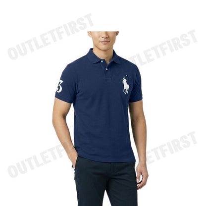 POLO RALPH LAUREN รุ่น CUSTOM SLIM FIT BIG PONY MESH POLO SHIRT CODE: 710697457006 เสื้อโปโลผู้ชาย เสื้อโปโลแขนสั้น