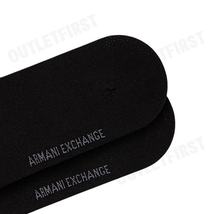 ARMANI EXCHANGE รุ่น RIBBED COTTON SOCKS WITH INLAID LOGO CODE: XW000914 AF13661 UC001 ถุงเท้า ถุงเท้ายูนิเซ็กส์