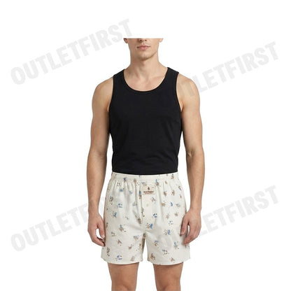 HUSH PUPPIES รุ่น MEN'S BOXER SHORTS SLEEPWEAR CODE: HU H3W274 (BEIGE) กางเกงขาสั้นผู้ชาย กางเกงบ๊อกเซอร์ กางเกงฮัชพัพพี