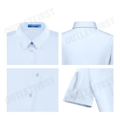 G2000 รุ่น WOMEN'S FORMAL SHIRT IN SLIM FIT CODE: 5122173370 เสื้อเชิ้ตแขนสั้นผู้หญิง เสื้อเชิ้ตคอปก เสื้อเชิ้ตจีที