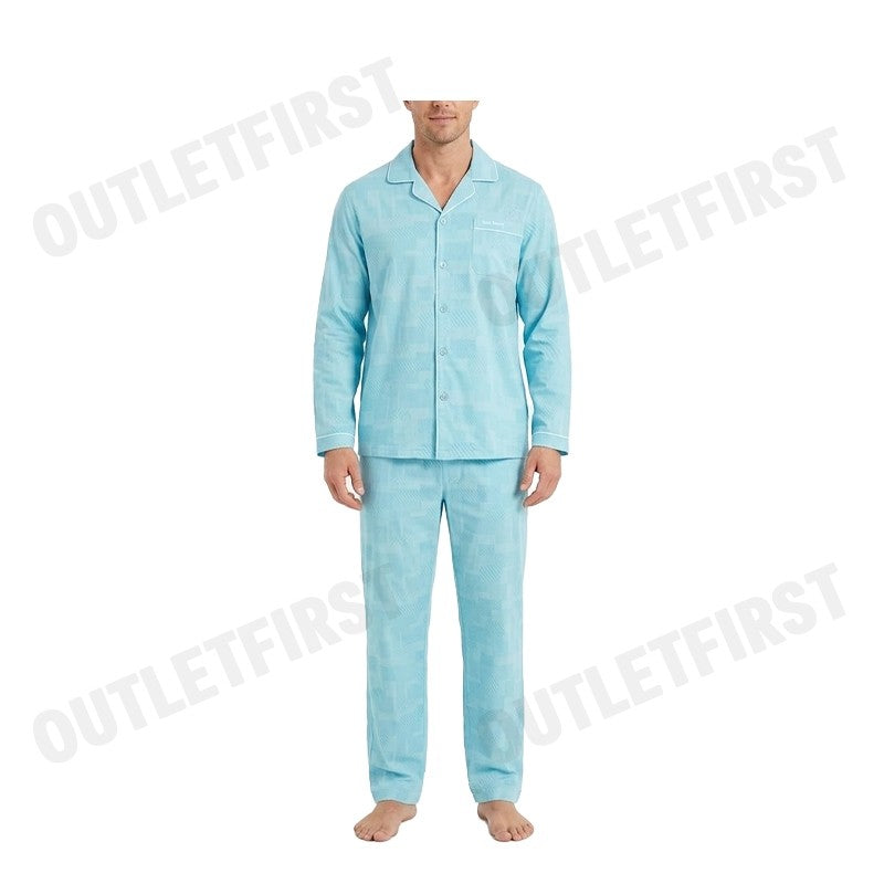 HUSH PUPPIES รุ่น MEN'S LONG-SLEEVE SLEEPWEAR SET CODE: HU H8B850 (BLUE) เซ็ทชุดนอนผู้ชาย ชุดนอนฮัชพัพพี ชุดนอนสีฟ้า