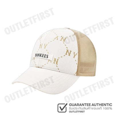 MLB รุ่น UNISEX DIA MONOGRAM SPORTIVE MESH CAP CODE: 3AMCM0153 50IVS หมวกแก็ป หมวกเบสบอล หมวกเอ็มแอลบี