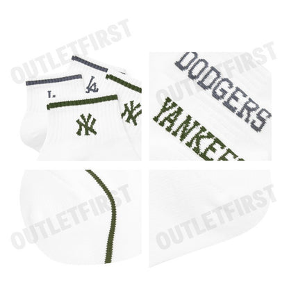 MLB รุ่น UNISEX BASIC LOW SOCKS 2 PAIRS SET CODE: 3ASOS034N 00KAL ถุงเท้า ถุงเท้าสีขาว ถุงเท้าข้อสั้น