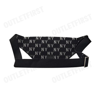 MLB รุ่น JACQUARD MONOGRAM NEW YORK YANKEES BELT BAG CODE: 3AHSM014N 50BKS กระเป๋าคาดเอว กระเป๋าคาดอก กระเป๋าสีดำ
