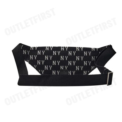 MLB รุ่น JACQUARD MONOGRAM NEW YORK YANKEES BELT BAG CODE: 3AHSM014N 50BKS กระเป๋าคาดเอว กระเป๋าคาดอก กระเป๋าสีดำ
