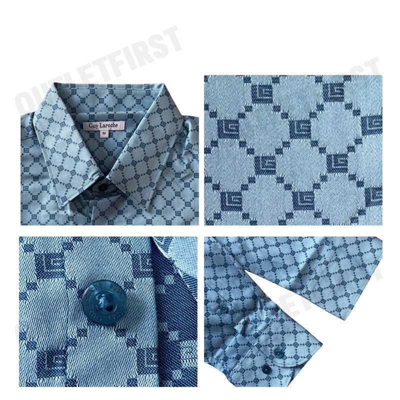 GUY LAROCHE รุ่น MAN'S LONG SLEEVES SHIRT CODE: BAB9200W3TU เสื้อเชิ้ต เสื้อแขนยาว เสื้อผู้ชาย