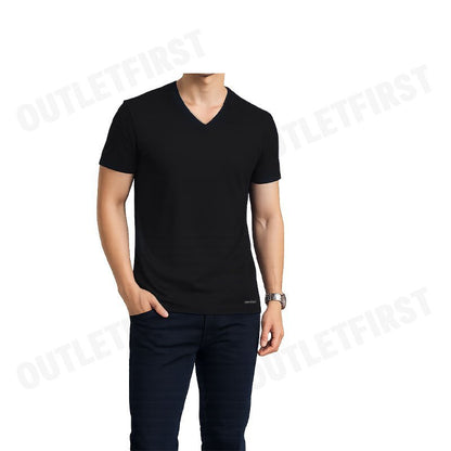JOHN HENRY รุ่น UNDERWEAR T-SHIRT CODE: JU6MO002 (BLACK) เสื้อยืดคอวี เสื้อยืดคอกลมผู้ชาย เสื้อสีดำ เสื้อจอร์นเฮนรี่