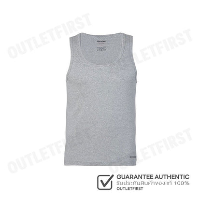 JOHN HENRY รุ่น COTTON RIB TANK TOP CODE: JU4B002 (GREY) เสื้อกล้ามผู้ชาย เสื้อกล้ามสีดำ เสื้อกล้ามจอนเฮนรี่