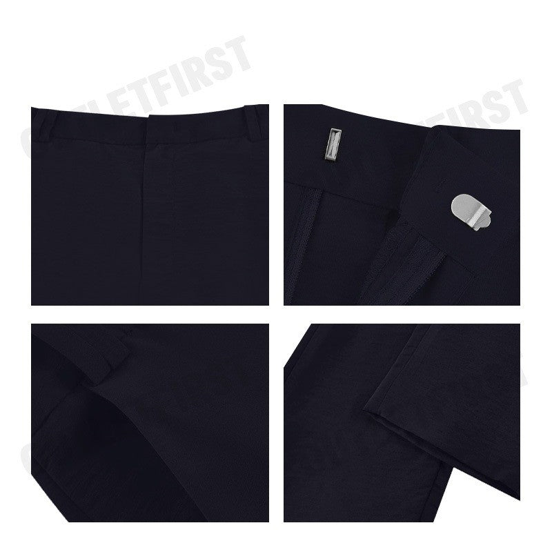 G2000 WOMEN CLOTHING SILKY TOUCH BACK HALF TAPER PANTS TAPERED FIT COLOR NAVY CODE: 4326606579
