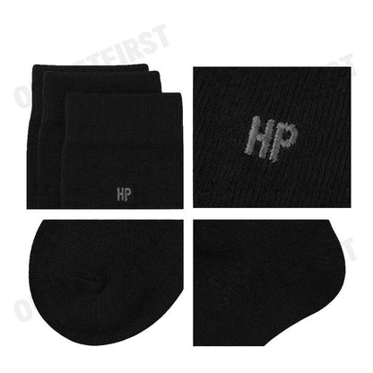 HUSH PUPPIES รุ่น MEN'S INNERWEAR SOCKS 3 PAIRS CODE: HU HXBB01 (BLACK) ถุงเท้า ถุงเท้าข้อยาว ถุงเท้าสีดำ