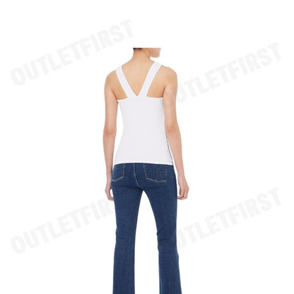 CALVIN KLEIN LOGO GRAPHIC RIB TANK TOP COLOR WHITE CODE: 44C219G YAA