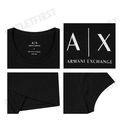 ARMANI EXCHANGE รุ่น PIMA COTTON PRINT LONG SLEEVE T-SHIRT CODE: 8NYT70 YJ16Z 1200 เสื้อยืดคอกลม เสื้อผู้หญิง แขนสั้น