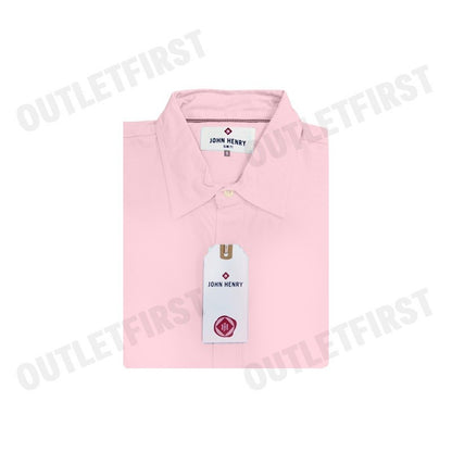 JOHN HENRY รุ่น MEN'S SHORT SLEEVES SLIM FIT SHIRT (ORANGE) CODE: JH F424MSSSM40 เสื้อเชิ้ต เสื้อแขนสั้น เสื้อผู้ชาย
