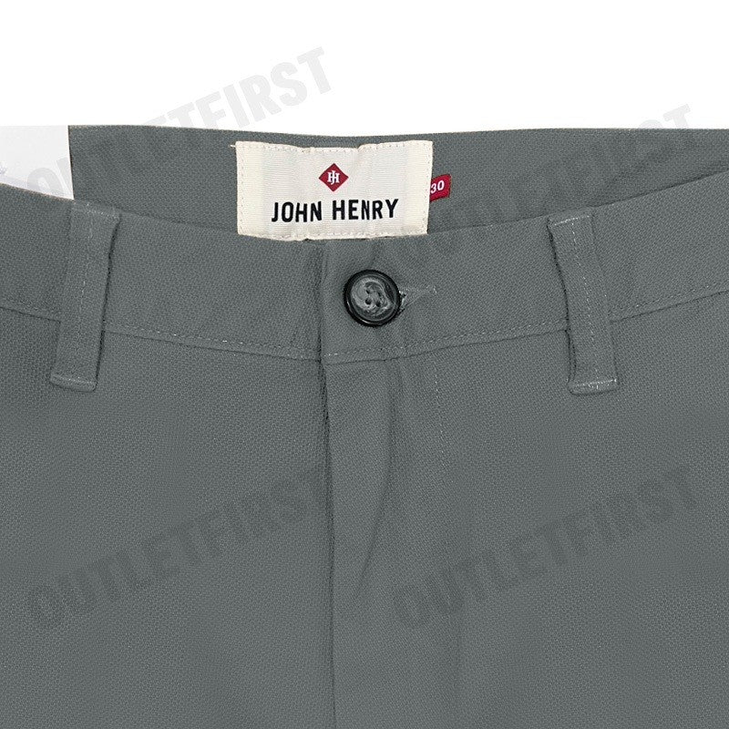 JOHN HENRY รุ่น MEN'S SLIM FIT PANTS (DK.GREY) CODE: JH F124MPTSM01 กางเกงขายาว กางเกงผู้ชาย กางเกงทำงาน