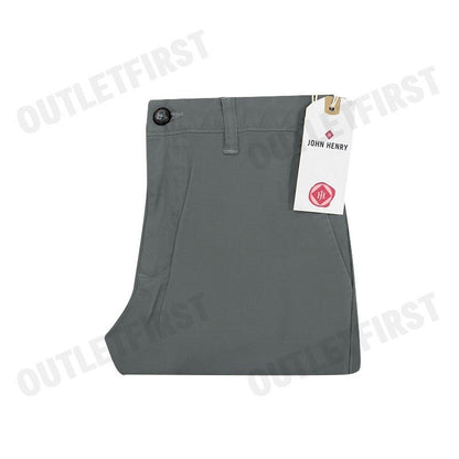 JOHN HENRY รุ่น MEN'S SLIM FIT PANTS (DK.GREY) CODE: JH F124MPTSM01 กางเกงขายาว กางเกงผู้ชาย กางเกงทำงาน