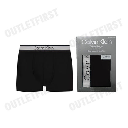 CALVIN KLEIN รุ่น TONAL LOGO MICROFIBER LOW RISE TRUNKS CODE: NB4089 UB1 กางเกงชั้นในผู้ชาย กางเกงใน กางเกงสีดำ
