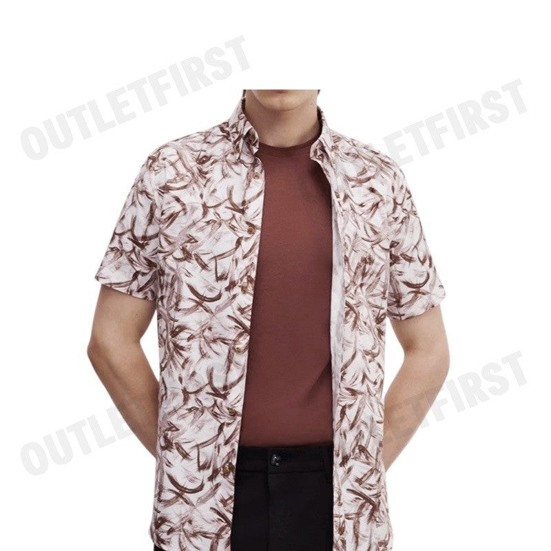 G2000 รุ่น MEN'S CASUAL SHORT-SLEEVED SHIRT CODE: 46130872 55 เสื้อเชิ้ตแขนสั้น เสื้อผู้ชาย เสื้อสีน้ำตาล