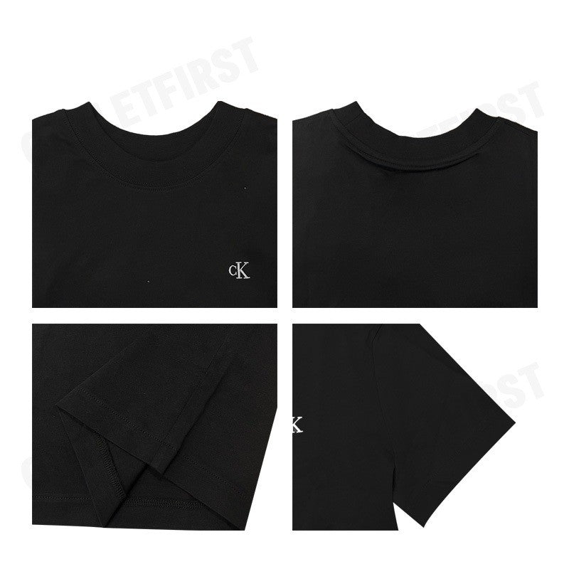 CALVIN KLEIN รุ่น WOMEN'S ARCHIVE LOGO TEE CODE: 40WH105 UB1 เสื้อยืดคอกลม เสื้อผู้หญิง เสื้อสีดำ