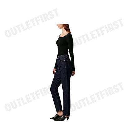 CALVIN KLEIN JEANS รุ่น WOMEN'S AUTHENTIC SLIM STRAIGHT JEANS CODE: J224669 1BJ กางเกงยีนส์ผู้หญิง กางเกงขายาว กางเกงCK