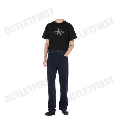 CALVIN KLEIN JEANS รุ่น MEN'S SIGNATURE 90S STRAIGHT FIT CODE: 40EM716 EF7 กางเกงยีนส์ กางเกงผู้ชาย  กางเกง