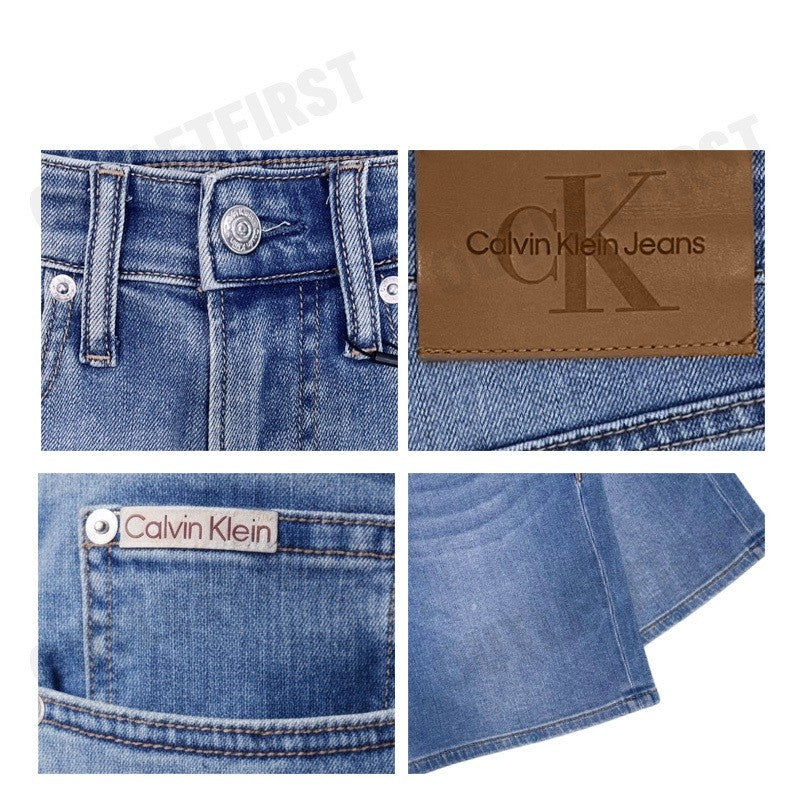 CALVIN KLEIN JEANS รุ่น MEN'S RELAXED FIT DENIM SHORTS CODE: J326646 1AA กางเกงยีนส์ขาสั้น กางเกงผู้ชาย สีน้ำเงิน