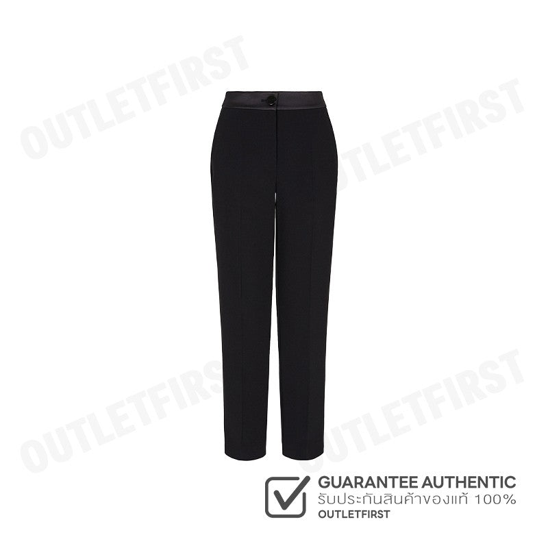 ARMANI EXCHANGE รุ่น WOMEN'S CADY CIGARETTE TROUSERS WITH SATIN BAND CODE: 6DYP35 YN5YZ 1200 กางเกงขายาวผู้หญิง สีดำ