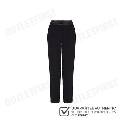 ARMANI EXCHANGE รุ่น WOMEN'S CADY CIGARETTE TROUSERS WITH SATIN BAND CODE: 6DYP35 YN5YZ 1200 กางเกงขายาวผู้หญิง สีดำ
