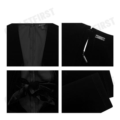 ARMANI EXCHANGE รุ่น WOMEN'S V-NECK MIDI DRESS WITH CONTRASTING LOGO CODE: 6DYA77 YJ9WZ 1200 ชุดเดรส ชุดกระโปรง ผู้หญิง