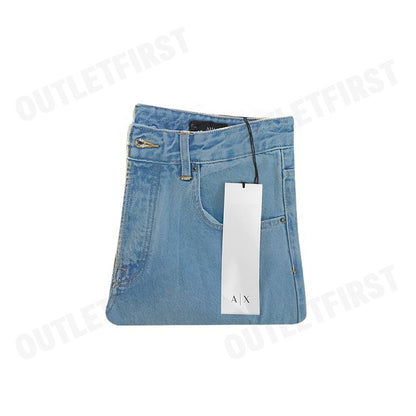 ARMANI EXCHANGE รุ่น MEN'S J83 BAGGY FIT JEANS IN LIGHT INDIGO DENIM CODE: 6DZJ83 Z1ZSZ 25EV กางเกงยีนส์ผู้ชาย ขายาว