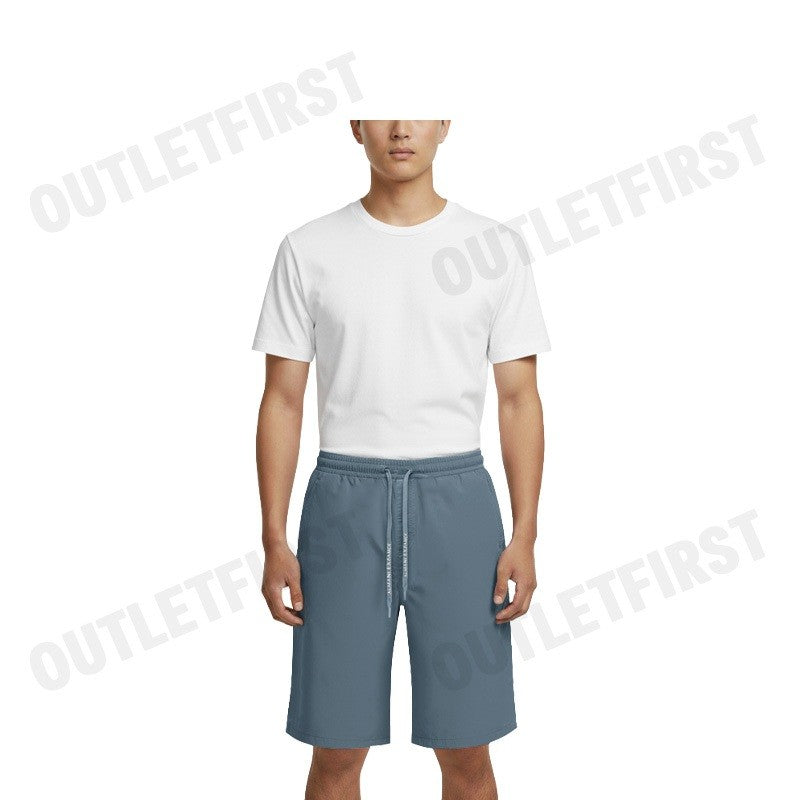 ARMANI EXCHANGE รุ่น MEN'S SHORTS IN LYOCELL AND COTTON TWILL CODE: 3DZS05 ZN3LZ 45AM กางเกงขาสั้น ผู้ชาย กางเกงสีฟ้า