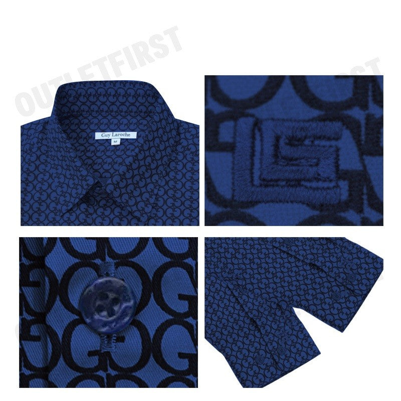 GUY LAROCHE รุ่น MAN'S LONG SLEEVES SHIRT CODE: BAB5224P4NV เสื้อเชิ้ต เสื้อแขนยาว เสื้อผู้ชาย