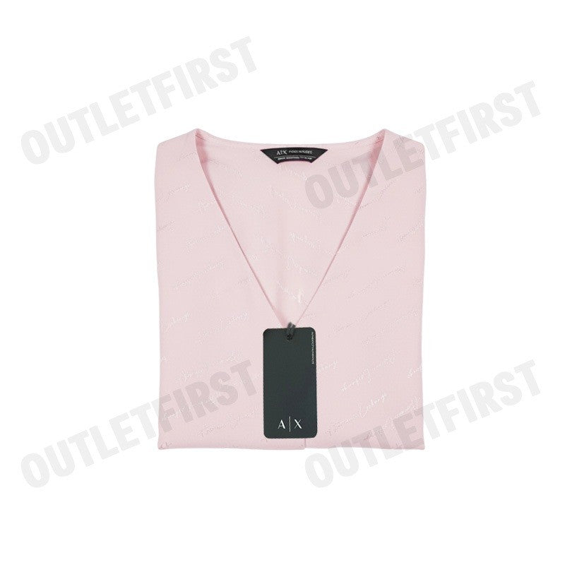 ARMANI EXCHANGE รุ่น OVER FIT SHIRT IN FABRIC WITH ALL OVER LOGO CODE: 6DYC20 YN4VZ 14BQ เสื้อเบลาส์ผู้หญิง เสื้ออมานี่