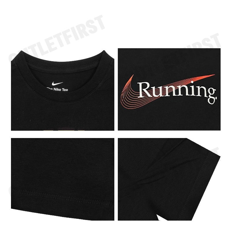 NIKE รุ่น MEN'S RUNNING T-SHIRT CODE: FJ2363 010 เสื้อยืดคอกลมผู้ชาย เสื้อยืดแขนสั้น เสื้อยืด