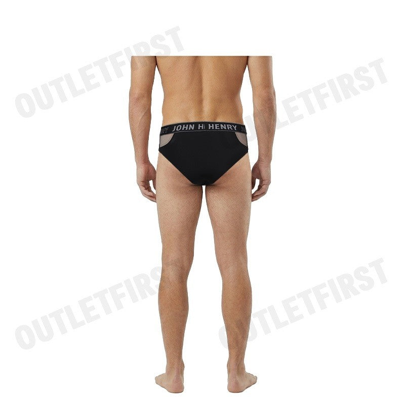 JOHN HENRY รุ่น UNDERWEAR FASHION MEN'S BRIEFS CODE: JU JU2ME001 (BLACK) กางเกงชั้นในผู้ชาย กางเกงในจอน กางเกงในซีทรู