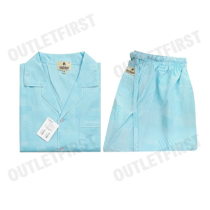 HUSH PUPPIES รุ่น MEN'S LONG-SLEEVE SLEEPWEAR SET CODE: HU H8B850 (BLUE) เซ็ทชุดนอนผู้ชาย ชุดนอนฮัชพัพพี ชุดนอนสีฟ้า