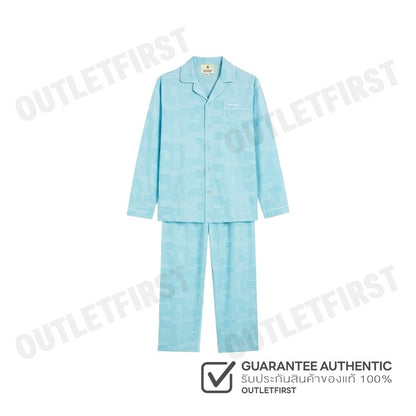 HUSH PUPPIES รุ่น MEN'S LONG-SLEEVE SLEEPWEAR SET CODE: HU H8B850 (BLUE) เซ็ทชุดนอนผู้ชาย ชุดนอนฮัชพัพพี ชุดนอนสีฟ้า