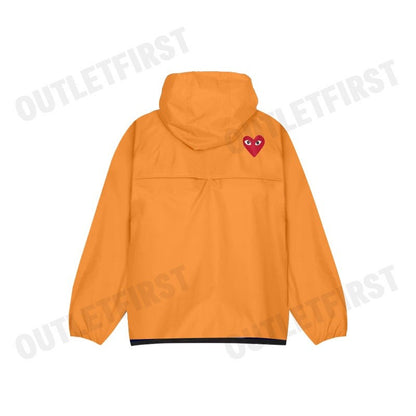 PLAY COMME DES GARÇONS X K-WAY รุ่น MEN CDG X K-WAY LEON JACKET CODE: AZ J502 051 1 2 (ORANGE) เสื้อแจ็คเก็ตผู้ชาย