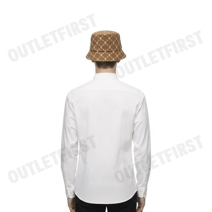 MLB รุ่น JACQUARD DIA MONOGRAM BUCKET HAT CODE: 3AHTM024N 43CAS หมวกบักเก็ต หมวกสีน้ำตาล หมวกยูนิเซ็กส์