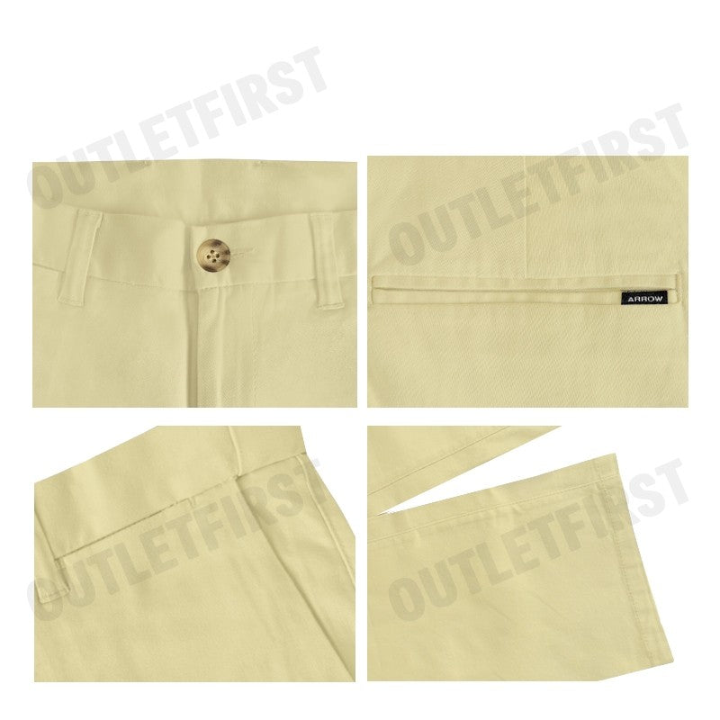 ARROW รุ่น MEN'S EASY MOVE SMART FIT PANTS CODE: MECM9T5W3CRCR กางเกงขายาว กางเกงผู้ชาย กางเกงสีเบจ