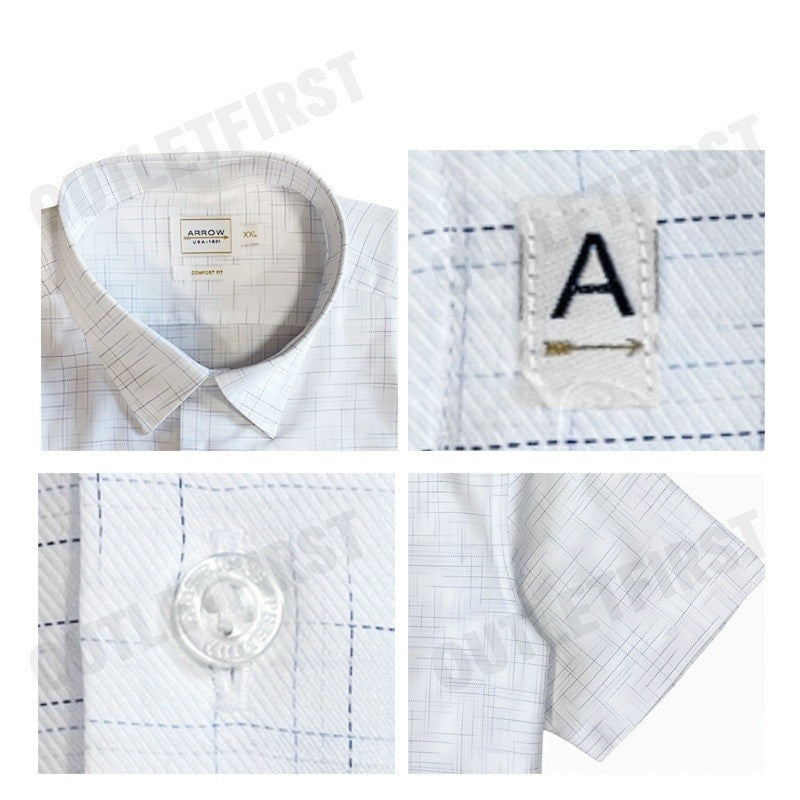 ARROW รุ่น MEN'S PREMIUM COLLECTION COTTON SHORT SLEEVES SHIRT CODE: MAPC130W4BSWH เสื้อเชิ้ต เสื้อแขนสั้น เสื้อผู้ชาย