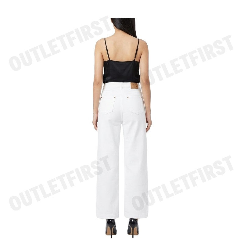 PS PAUL SMITH รุ่น WOMEN'S WIDE LEG JEANS CODE: W2R 357T P31283 01 กางเกงยีนส์ผู้หญิง กางเกงยีนส์ขายาว กางเกงยีนส์สีขาว